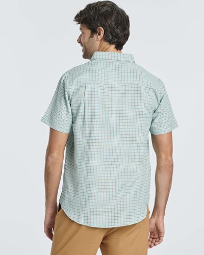 Real Essentials 3 Pack: Men's Regular-Fit Short Sleeve Woven Button Down Shirt with Pocket (Available in Big & Tall)4