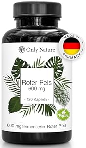 Only Nature Roter Reis 600mg Kapseln - 120 Stück