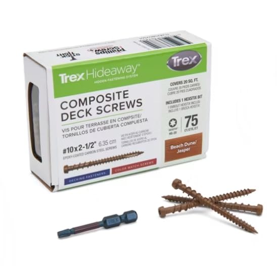 Trex Color Match Deck Screws 2-1/2" 75ct (Beach Dune/Jasper/Golden Hour)