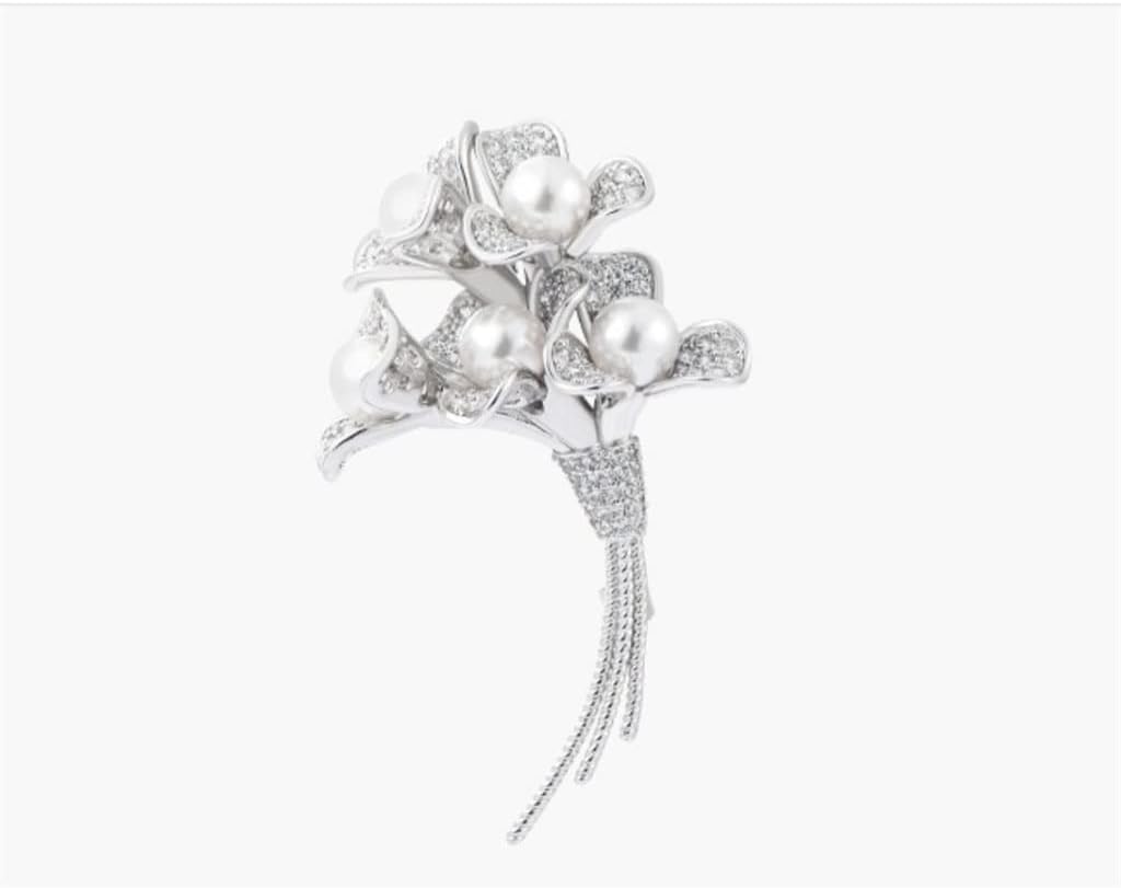 Flower Brooch Female European and American Corsage Coat pin Birthday New Year