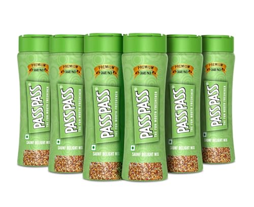 Image of Pass Pass Spice Based Mouth Freshener | Digestive and Refreshing | Long-Lasting Flavor | Saunf Delight Mouth Freshener | Pack of 6-110g Each