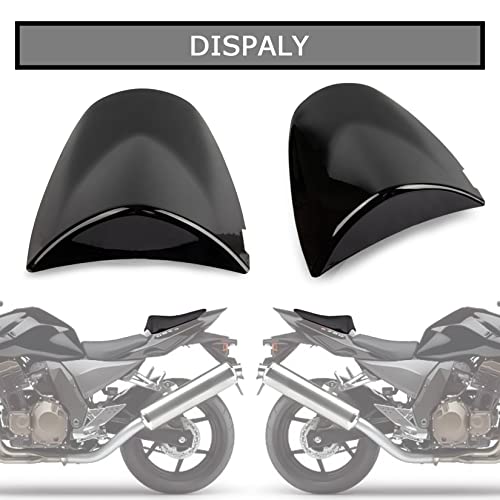 Motorrad Passagier Hinten Beifahrer Sitz Motor Verkleidung Hard Cover für Kawasaki Ninja ZX6R 2003-2004 Z750 Z1000 2003-2006 (Schwarz)