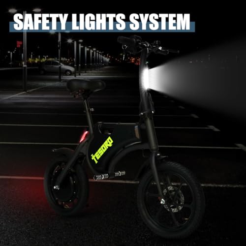 Tesoro Folding Electric Bikes For Adults (No Pedals) - 16 Inch Electric Mini Bike,20Mph Ebike With 500W Peak Motor, 36V Lithium-Ion Battery,Lcd Display,Dual Suspension,Electric Bicycle For Teens 13+ thumb #5