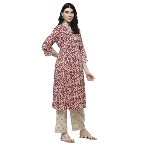Image of BIBA Women Kurta Sets, Cotton, Printed