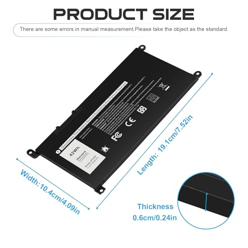 Image of Fancy Buying JPFMR DN33X RDNP5 65N6H Laptop Battery Replacement for Dell Chromebook 3100 3400 2-in-1 5488 5493 5593 P90F Series Notebook 0JPFMR 7MT0R 7MTOR 16DPH 7T0D3 07T0D3 07GDY