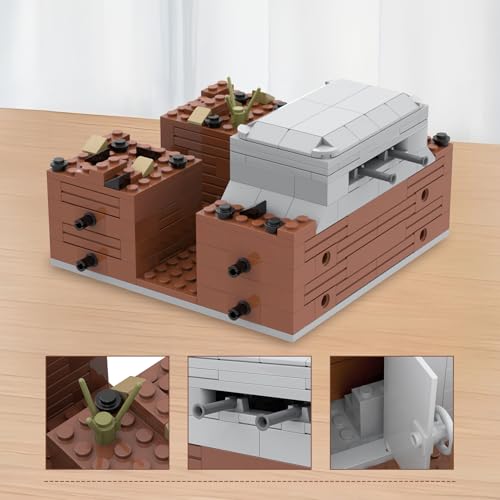 Image of WW2 Bunker Military Building Block Set.Build Different Military War Block Scenarios.