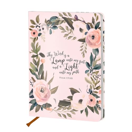 Cuaderno de flores rosa con lomo cosido A5 de 200 páginas de líneas