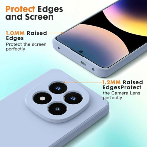 Image of DIZORO Compatible with Mi Redmi Note 15 Pro Plus 5G Back Cover with Upgraded Square Edges for Camera Protection Shockproof Flexible Matte Liquid Silicone Mobile Phone Case - Carolina
