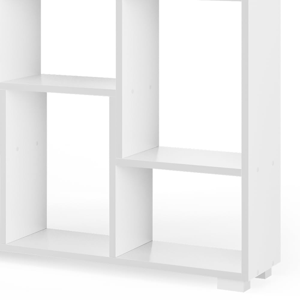 Scaffale Domus Vicco Bianco 60x120 Cm - Libreria Moderna Con 8 Scomparti Per Casa E Ufficio - Foto 5