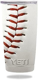 MightySkins Skin Compatible with Yeti 20 oz Tumbler - Baseball | Protective, Durable
