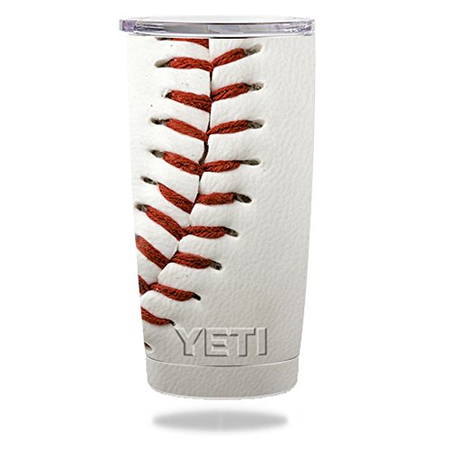 MightySkins Skin Compatible with Yeti 20 oz Tumbler - Baseball | Protective, Durable
