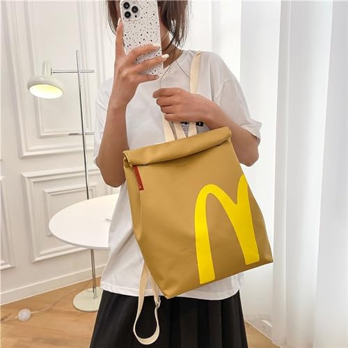 Dqxyctxc Funny Classic Paper Bag Backpack Retro Fashion Large Capacity Backpack Casual Canvas Bag Funny Gift For Women Men thumb #2