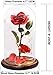 URBANSEASONS Beauty and The Beast Rose, Light Up Forever Roses Birthday Gifts for Women Mom Grandma, Red Rose Gift for Her Valentine Mothers Anniversary
