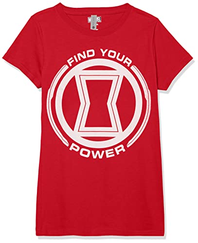 T-shirt Black Widow fille Marvel noir en coton pour enfant