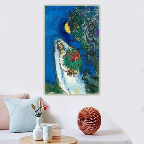 Reproduction Marc Chagall À Marie à la Lune pour décoration murale salon et chambre