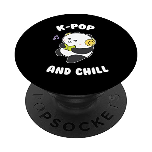 K-Pop E Chill Kawaii Anime Fumetto Panda Orso Musica Coreana PopSockets PopGrip Intercambiabile