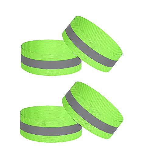 Zhongtou 4 Brassard Reflechissant Réglables Haute Visibilité Élastique Bracelet Réfléchissant pour Jogging,Course,Vélo Marche, Moto,Tôt Le Matin et Les Activités de Nuit Brassard Securite Cover