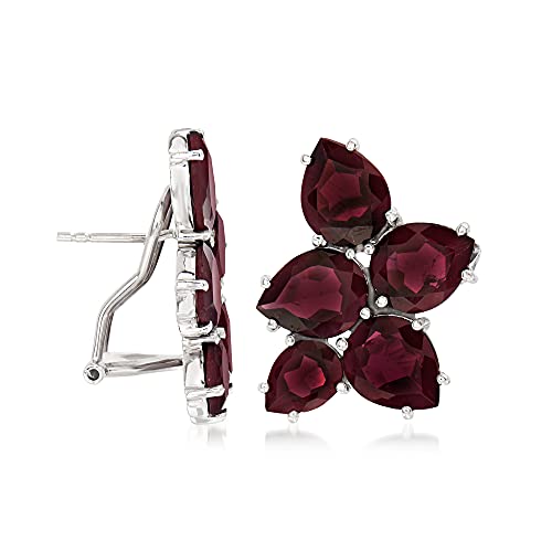 Ross-Simons 18.10 ct. t.w. Garnet Cluster Earrings in Sterling Silver3
