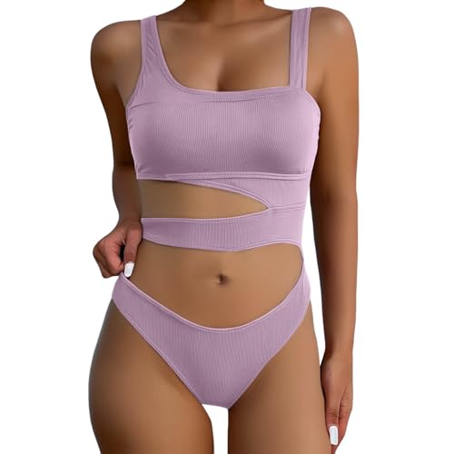 Bikini pour femmes évidé : fini les maillots sans forme, osez le maillot de bain uni sexy