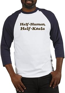 CafePress Half Koala Baseball Jersey Cotton Baseball Jersey, 3/4 Raglan Sleeve Shirt Blue/White