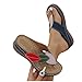 Dark Blue Ladies Whimsical Wedge Heel Sandals with Color Pattern Thick Bottom for Spring Summer Outings and Comfortable Fashion