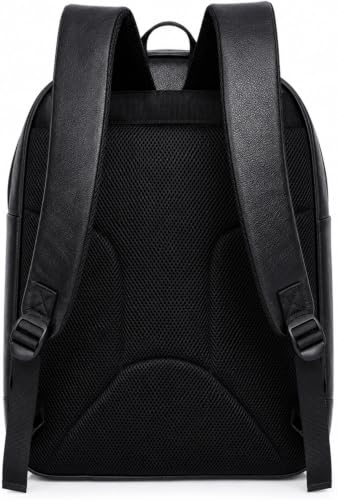 Image of Premium 40L Laptop Backpack for Men & Women | Faux Leather Office, Travel & College Bag with Padded Laptop Compartment & Organizer Pocket