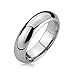 Produktbild Bling Jewelry Einfache Dome Paare Ehering Ringe Poliert Tungsten Ringe Für Herren Für Damen Comfort Fit Silber Ton 5MM