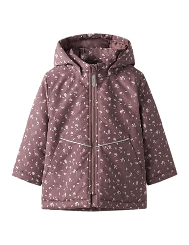 Name It Mädchen Nmfmaxi Pa Jacket AOP Noos, Rose Brown, Numeric_98