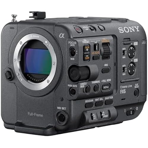 Sony ILME-FX6 Cinema Line Full-Frame Camera, Up to 4:2:2 10-bit5 QFHD 4K 120p, DCI up to 60p and FHD 240p, 3840 Pixels