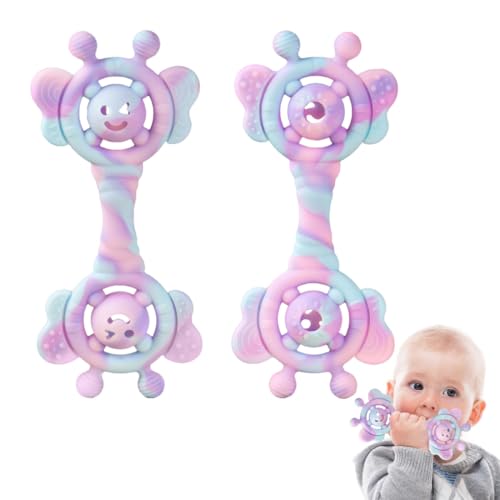 JUGUTA Mordedor De Silicona Para Bebé – Juguete De Bebé Sensorial, Sin Bpa, Seguro, No Tóxico Y Fácil De Limpiar | Alivio Para La Dentición | Diseño De Animalitos, Suave Y Fácil De Agarrar