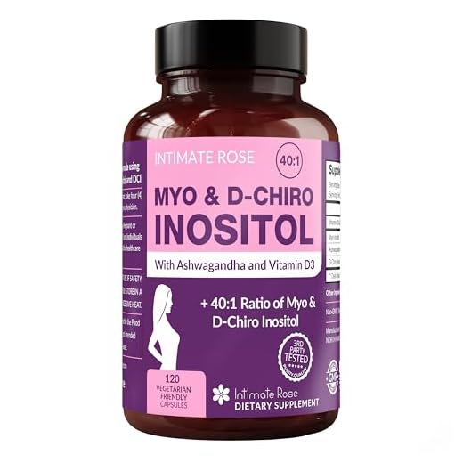 Myo-Inositol & D-Chiro Inositol 40:1 Blend + Vitamin D3 + Ashwagandha - Vegan Capsule - Hormone Balance & Healthy Ovarian Support for Women - 100% All-Natural PCOS Supplement - Made in USA