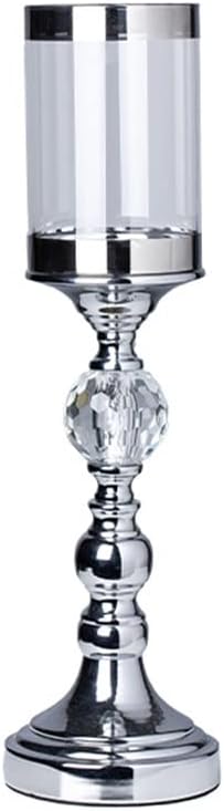 European Style Metal Ornaments Nordic Romantic Candles Special Glass Candlestick Western Food Table Retro Home (Color : D, Size : 12.5 * 38cm) (D 12.5 * 44.5cm)