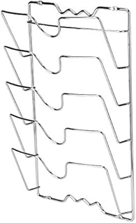 Pan Lid Holder, Wall/Door Mounted Kitchen Cabinet Storage Rack Holder for Pot & Pan Lids Space Saving 43.4 × 27.8 × 9.7cm