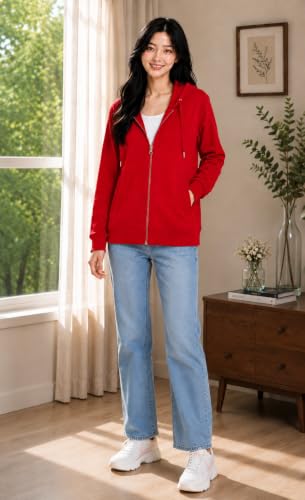 Image of ADBUCKS Women's Cotton Winter Jacket Sweatshirts Casual Drawstring Clothes Zip Up Hoodie With Front Pocket Ii Womens Hoodies Ii Womens Jacket Ii Winter Sweater Hoodie For Women & Girls