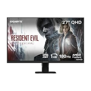 GIGABYTE – GS27QA SA – Monitor para juegos IPS de 27″ – QHD 2560×1440-180Hz – 1ms MPRT – AMD FreeSync – HDMI, DP – Negro
