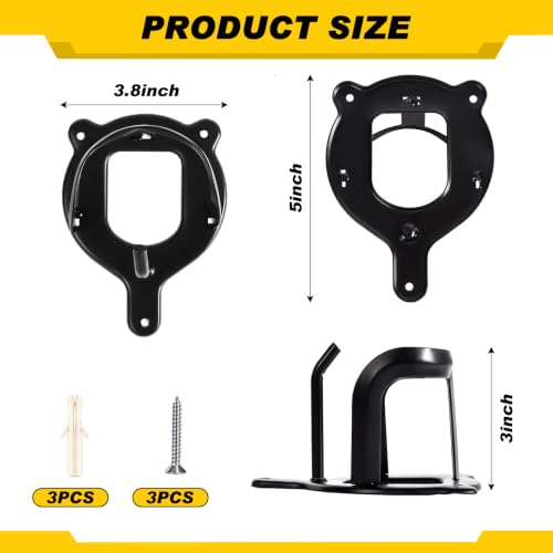 Image of Silkfly 1 Count Horse Bridle Hooks for Tack Room Black Bridle Racks Metal Horse Tack Storage Halter Hangers Bracket Holder with Tubes and Screws Horses Barn Supplies