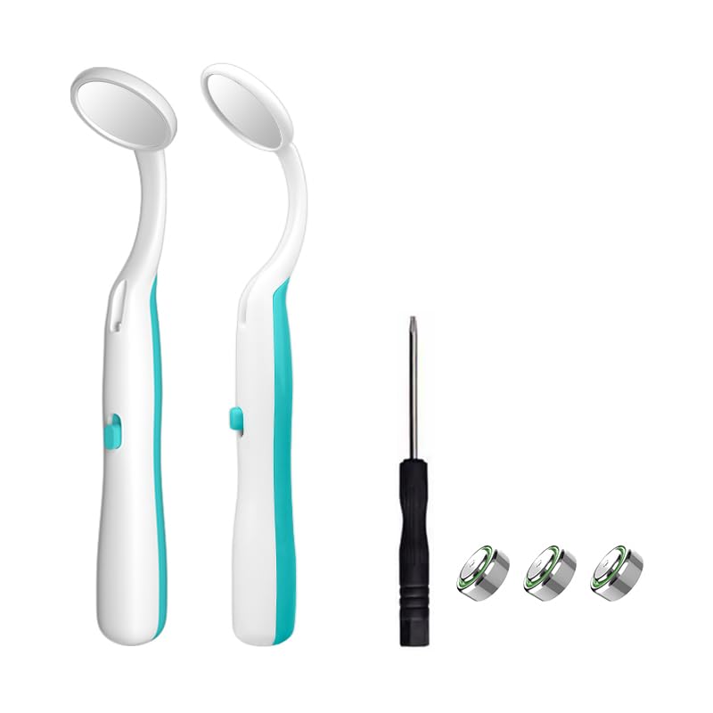 Dental Mirror with Light（2 Blue）