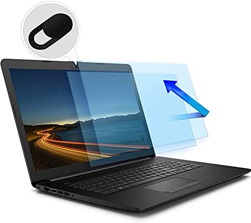 iKammo 2PC 17.3 Inch Anti Blue Light Laptop Screen Filter, Anti Glare Screen Protector Eye Protection Blue Light Blocking Screen Protector for 17.3" Display 16:9 With Webcam Cover