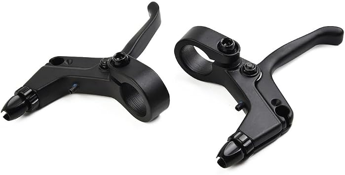 2-Finger Lightweight Aluminum Alloy Mountain Bike Brake Levers Set Mechanical Disc Linear Pull Brake for Compatible for BicycleBlack