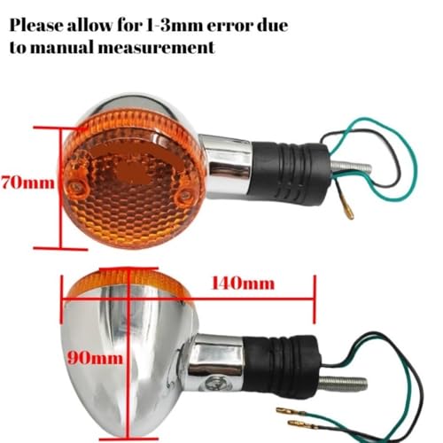 Luces intermitentes ámbar de alta visibilidad 12V para custom VT600 3