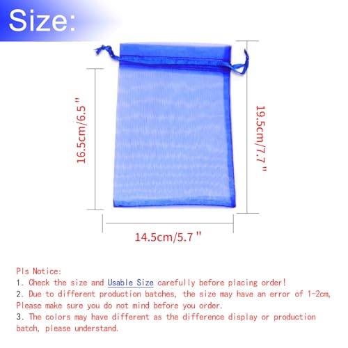 Image of Dealglad 50pcs Drawstring Organza Jewelry Candy Pouch Christmas Wedding Party Favor Gift Bags (6x8 inch, Mixed Color)