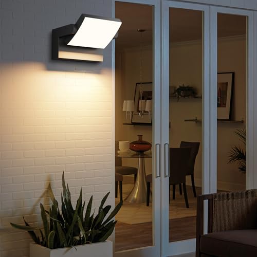 lundwa 4 Packs Modern Outdoor Lights, 40W Black LED Exterior Light Fixtures, 3000K Outdoor Wall Sconces, IP65 Waterproof Porch Lights for House by lundwa - Image 8
