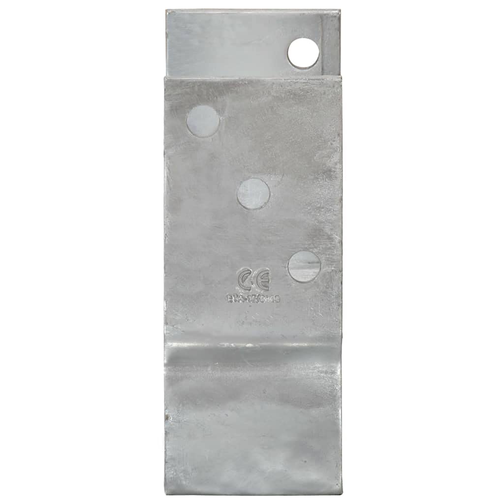 Verzinkter Stahl Pfostenträger Set 12 STK. Silbern 7×6×15 cm, Pfostenschuhe mit vorgebohrten Löchern für sichere Montage von Gartenzäunen und Außenbauten