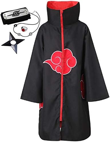 Angelaicos Unisex Long Robe Halloween Costume Uniform Cloak Headband Plastic Toy (XL)