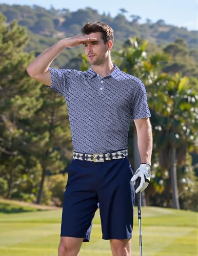 COOFANDY Mens Golf Polo Shirt