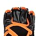 HERCHR MMA Gloves for Men & Women, Synthetic Leather Half Finger Shock Absorb Boxing Kickboxing Training Gloves Open Palm for Muay Thai, Sparring, Martial Arts, Punch Bag, Taekwondo(Black Orange)
