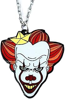TV Movies Show Halloween IT PennyWise Horror Necklace Gifts for Men Woman