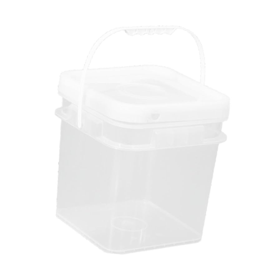 Amazon｜Jiswhisker 10L 角型バケツ ハンドルと蓋付き DIY 食品