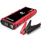MOOCK 1500A Peak 20800mAh Car Jump Starter (up to 8.0L Gas, 6.0L Diesel Engine) 12V Auto Battery Booster, Portable Power Pack Phone Charger with Smart Charging Port, Built-in LED Light