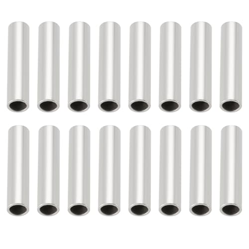Create idea 500 Pièces Manchons à Sertir pour Ligne de Pêche Diamètre Intérieur de 1,4mm 8mm de Long Manchons à Sertir à Barillet Unique Manchons à...